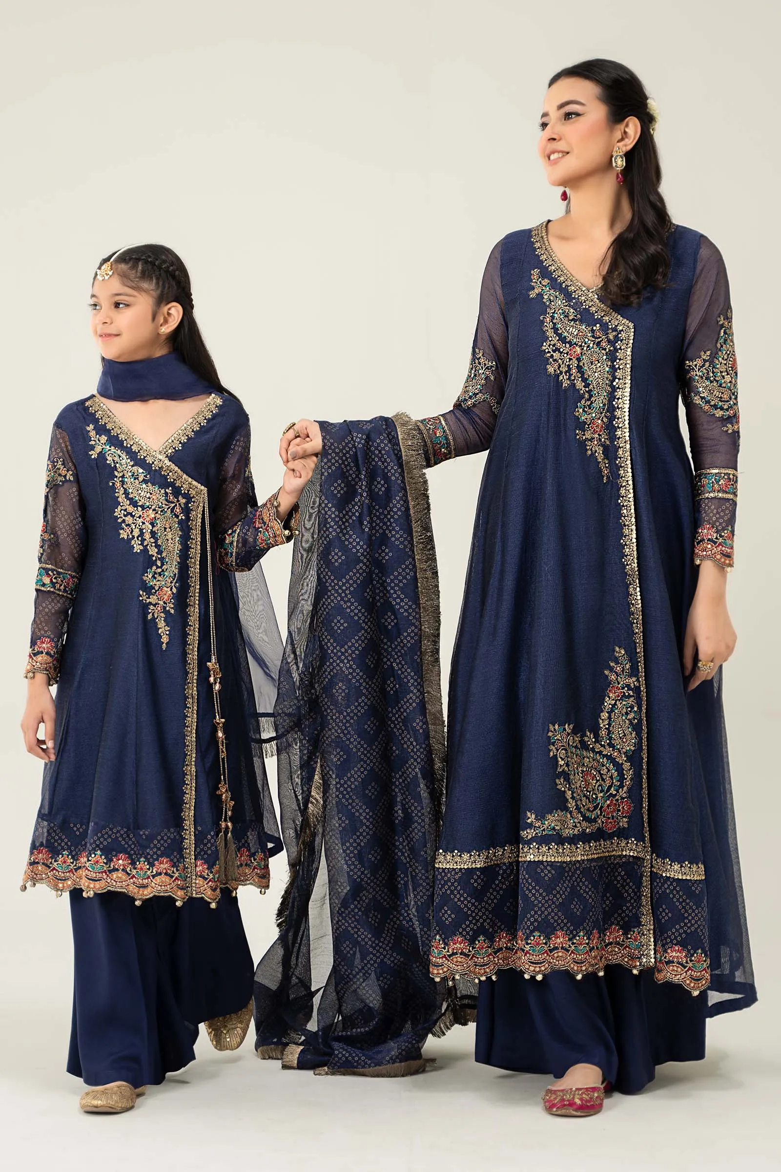 3 Piece Embroidered Paper Cotton Suit | MKD-W24-22