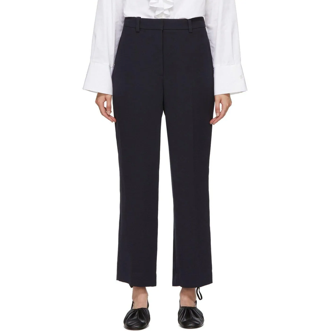 3.1 Phillip Lim Navy Cady Heavy Relaxed Trousers