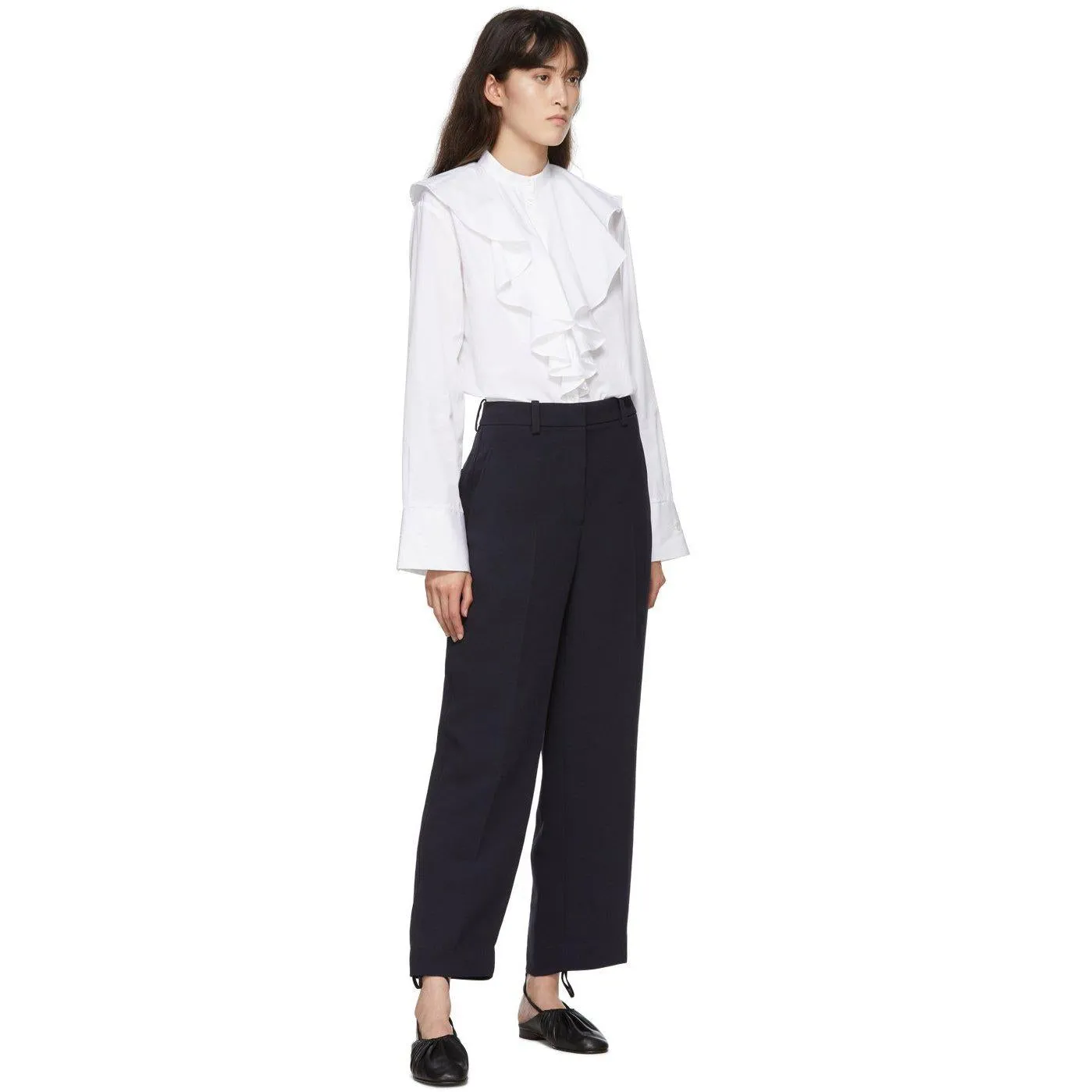 3.1 Phillip Lim Navy Cady Heavy Relaxed Trousers