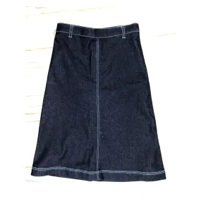 90's Vintage Girls Denim A line Stretch Skirt - Size 6