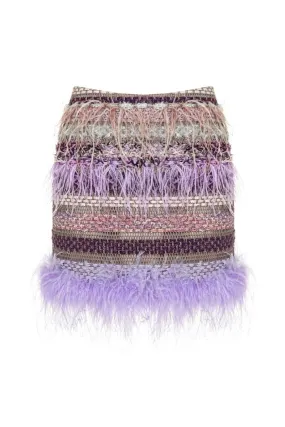 AVRIL MINI SKIRT IN PURPLE MULTI