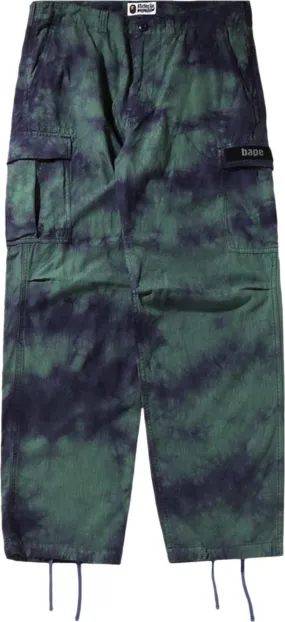 BAPE Tie Dye Relaxed Fit 6 Pocket Pants 'Purple', purple