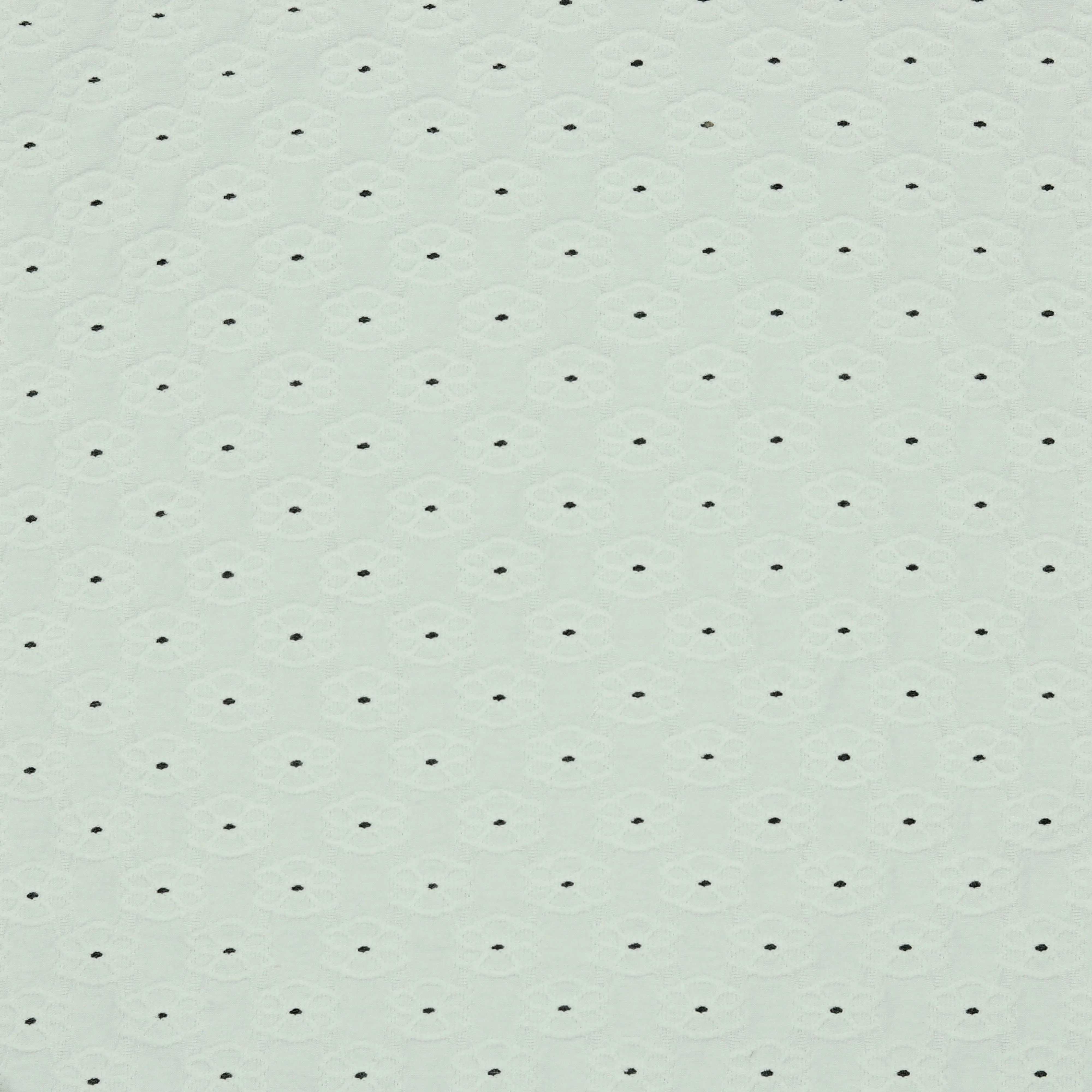Broderie Flowers Ivory Knitted Jersey Fabric