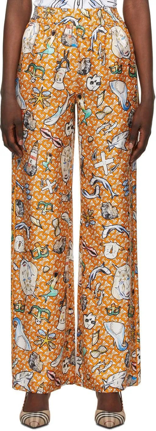 Burberry Orange Alex Trousers