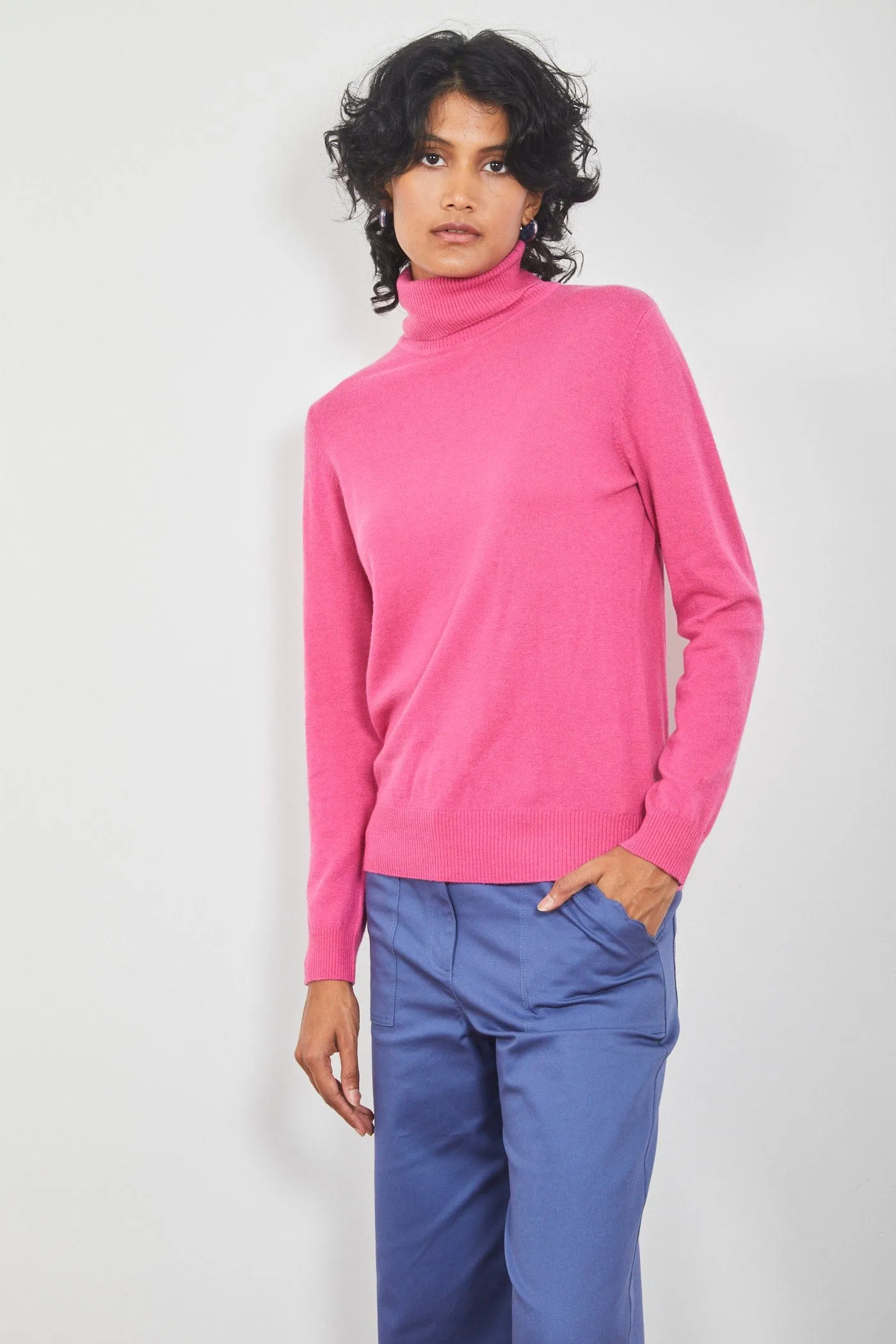 Dalston Colette Roll Neck Sweater French Pink