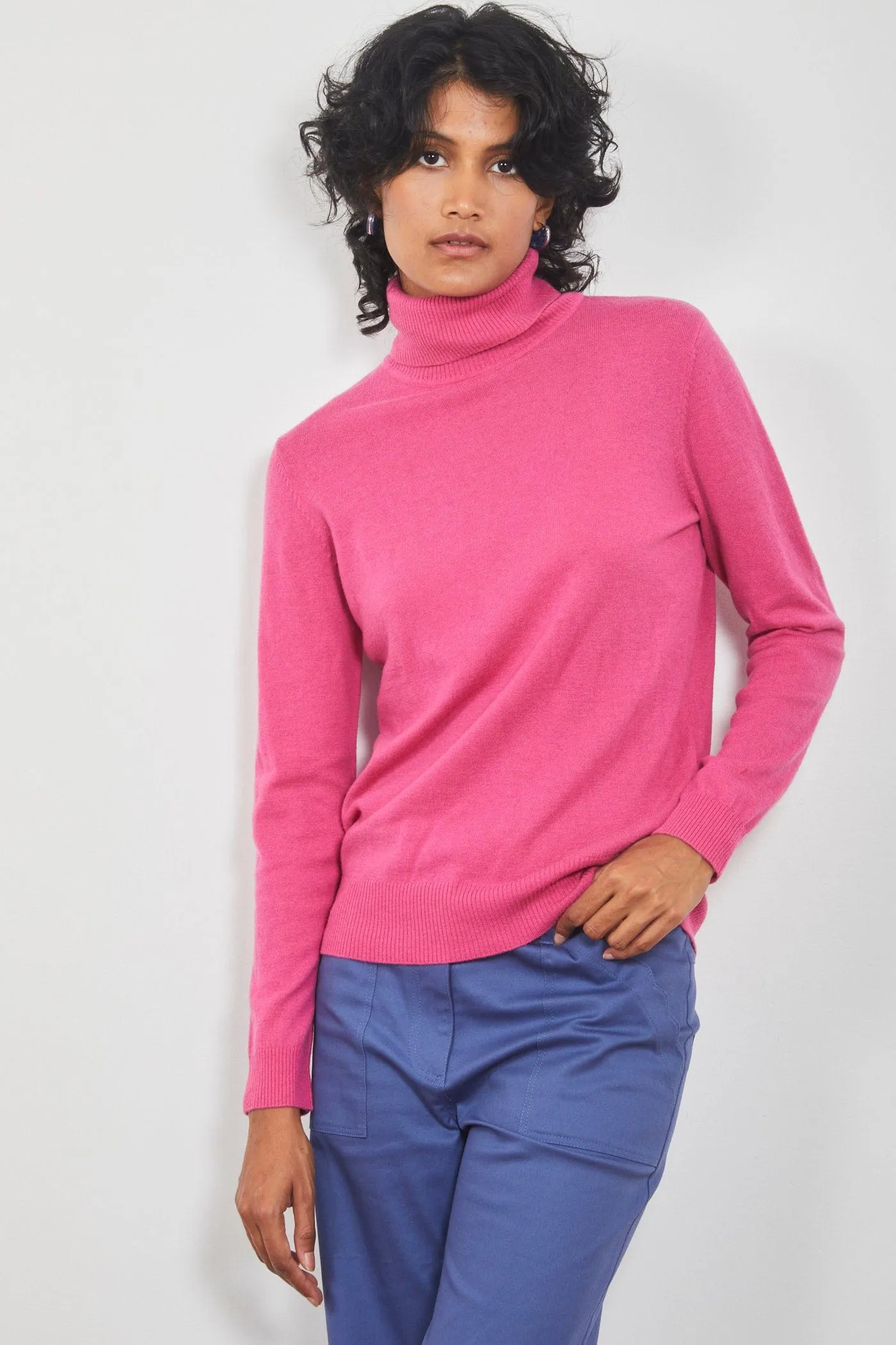 Dalston Colette Roll Neck Sweater French Pink
