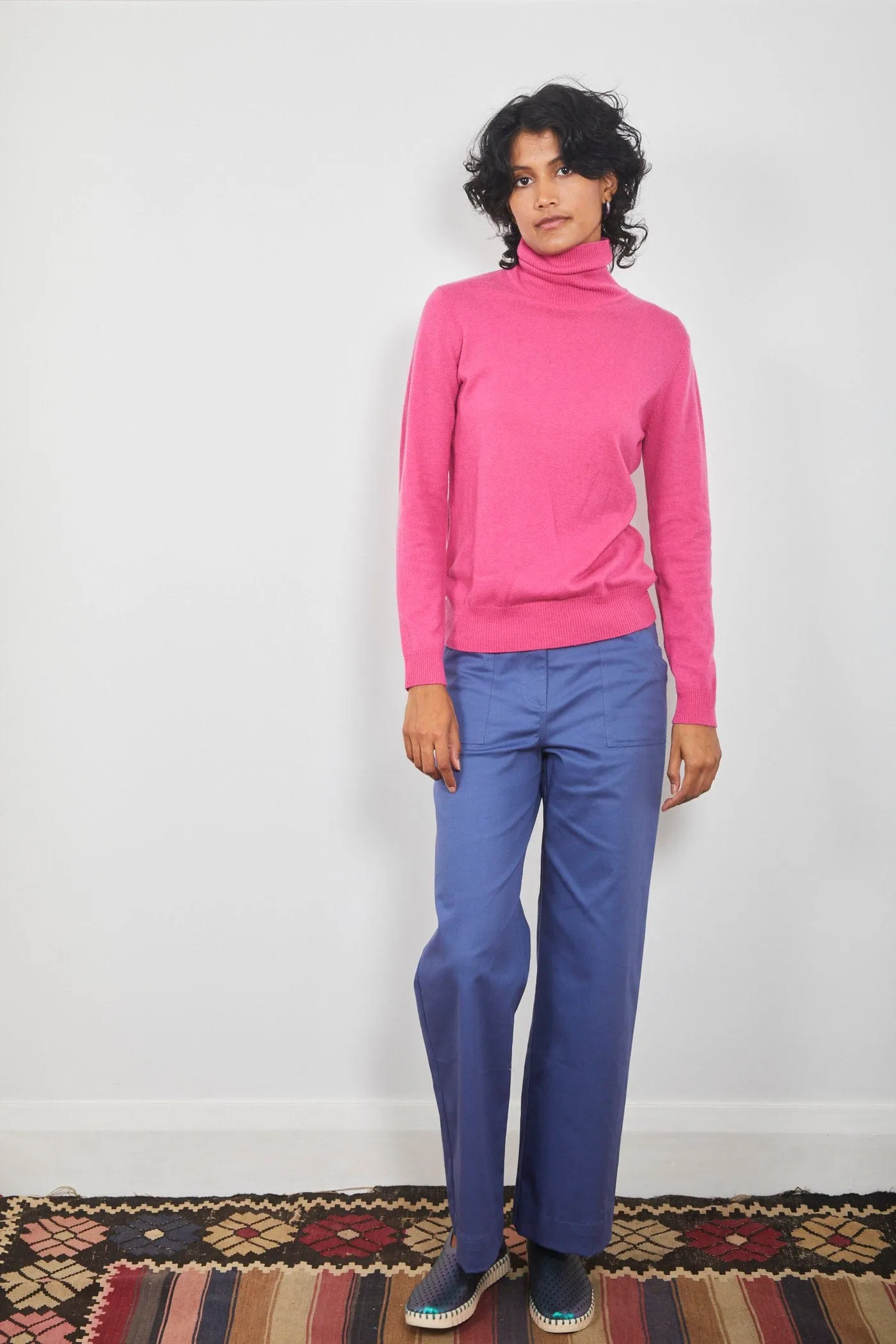 Dalston Colette Roll Neck Sweater French Pink