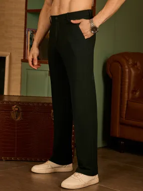 Dark Green: Korean Baggy Fit Stretchable Trouser
