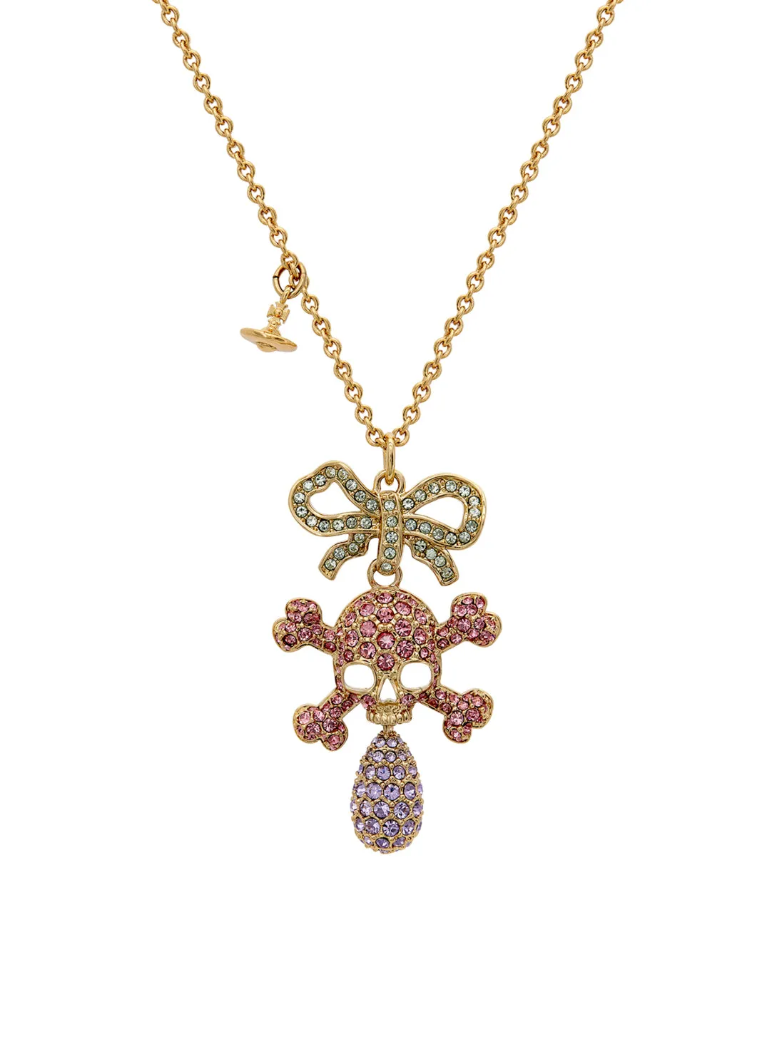 Faustine Skull Pendant - Gold/Rose/Violet - 630203AA-02R565-CN