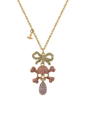 Faustine Skull Pendant - Gold/Rose/Violet - 630203AA-02R565-CN