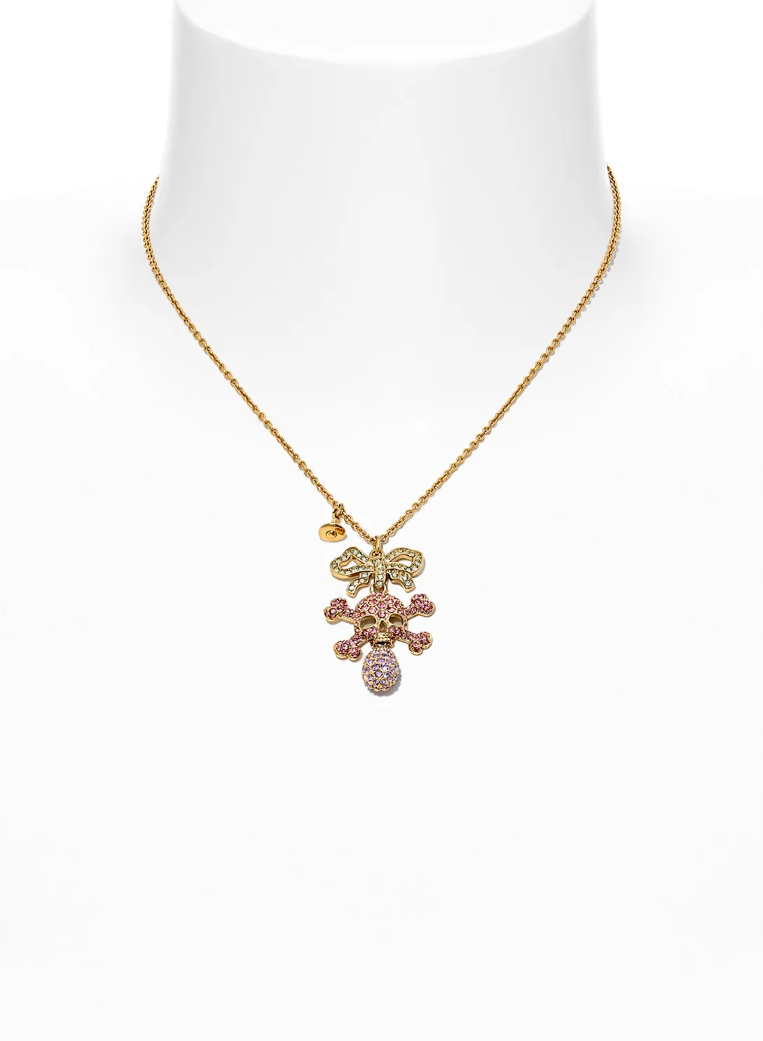 Faustine Skull Pendant - Gold/Rose/Violet - 630203AA-02R565-CN