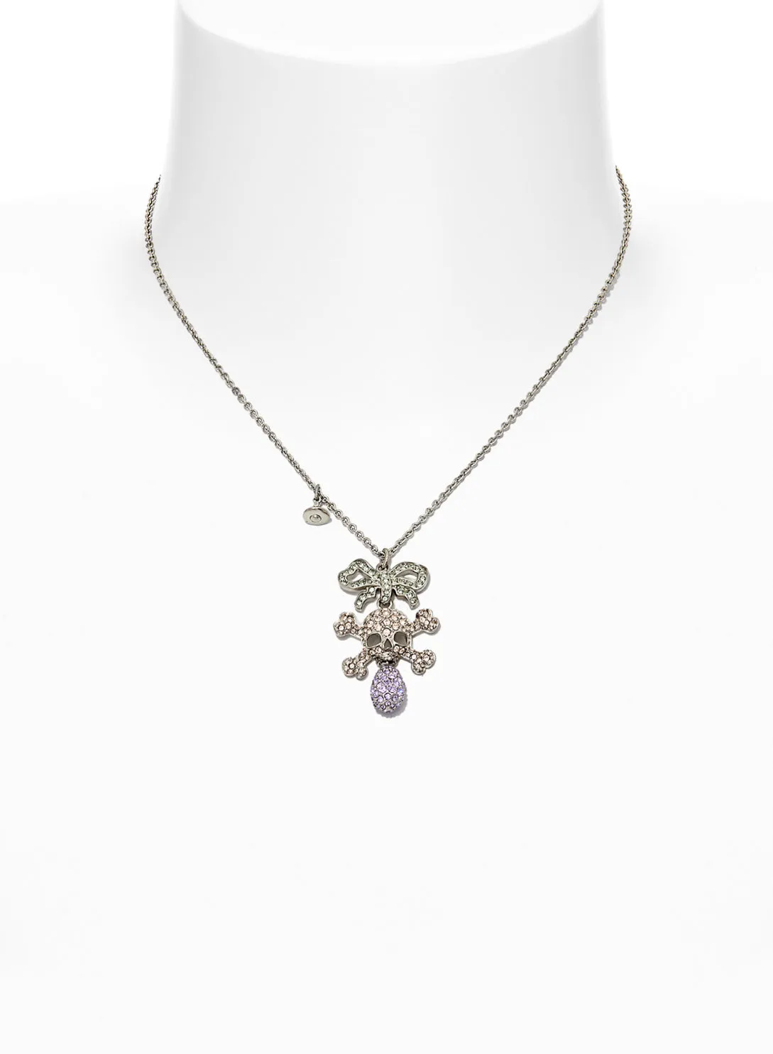 Faustine Skull Pendant - Silver/Gold/Violet - 630203AA-02P300-CN