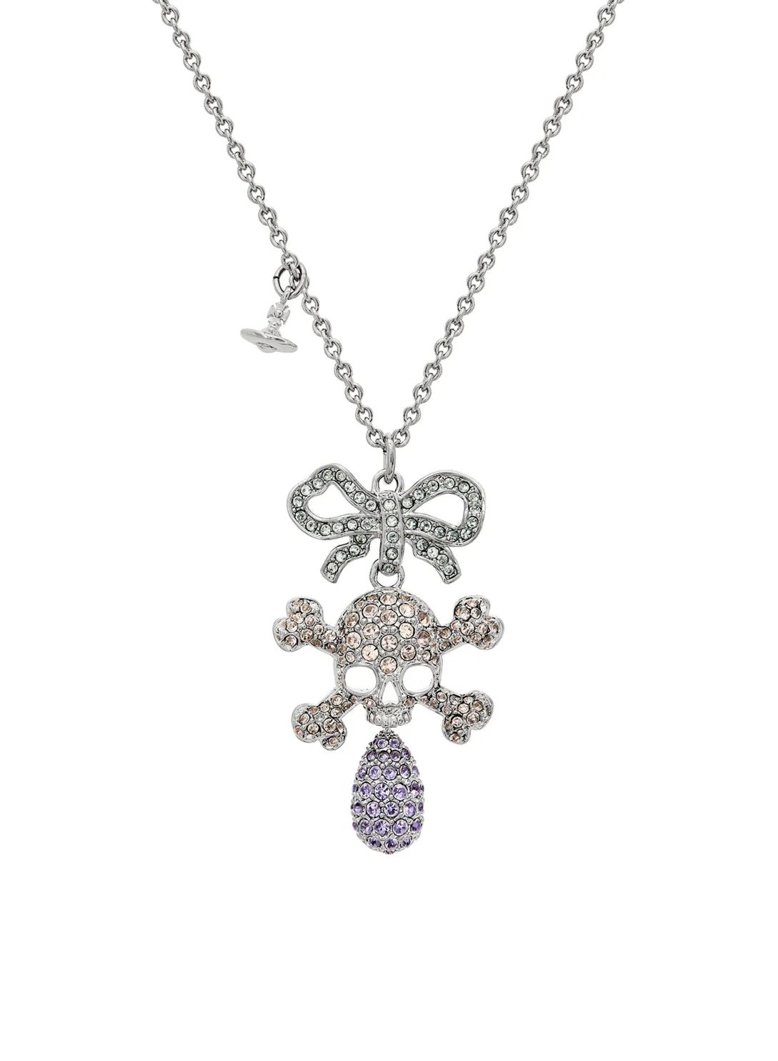 Faustine Skull Pendant - Silver/Gold/Violet - 630203AA-02P300-CN
