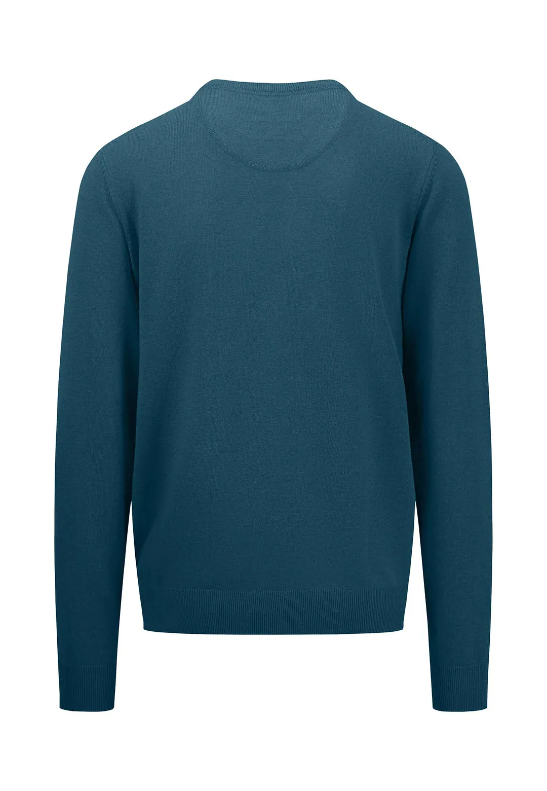 Fynch Hatton Knitwear O-Neck Superfine Jumper Dark Teal