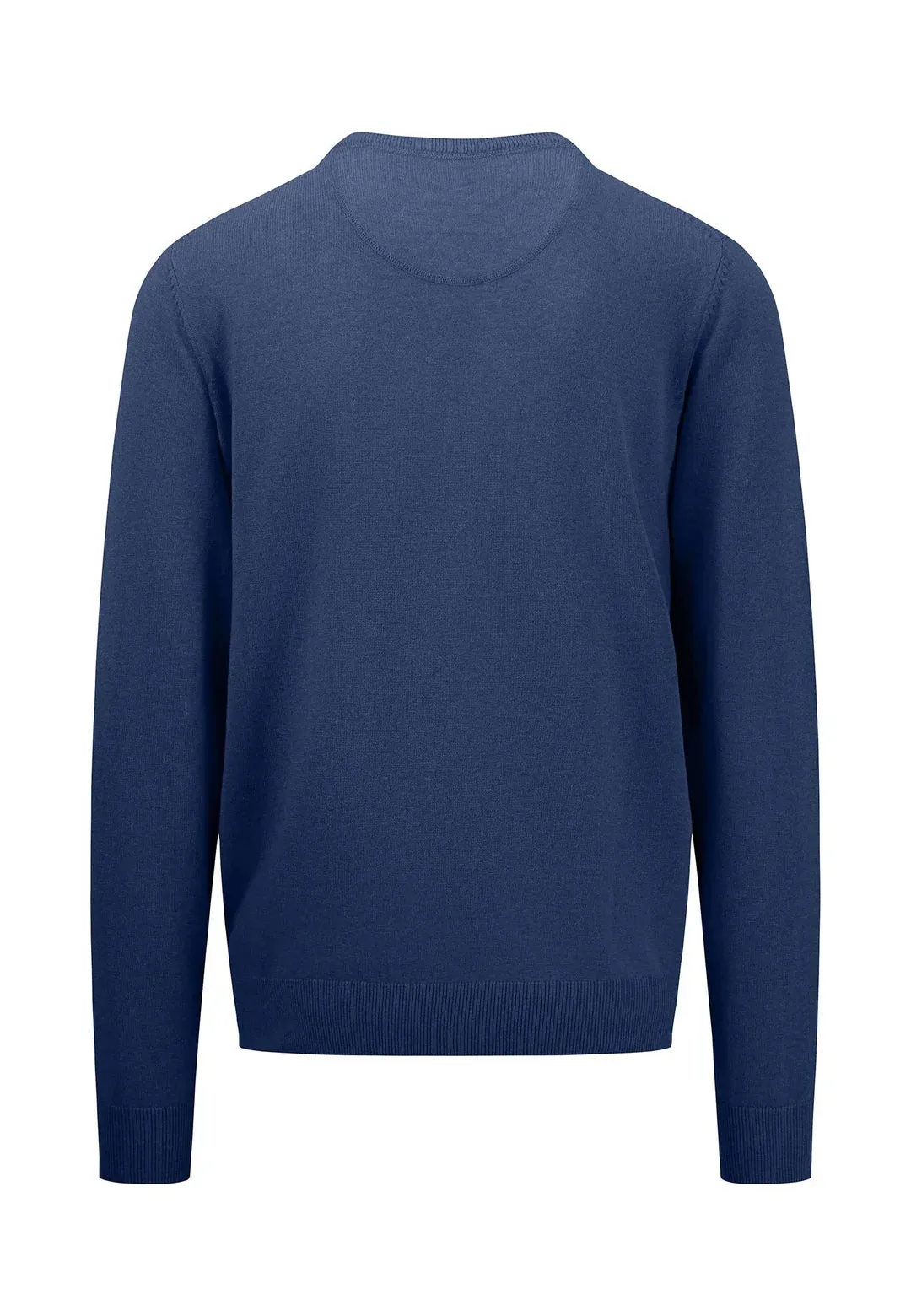 Fynch Hatton Knitwear O-Neck Superfine Jumper Night Blue