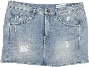 G Star Raw 3301 'Arc Mid Straight' Stretch Denim Mini Skirt - Size 27