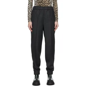 GANNI Grey Elasticized Suiting Trousers