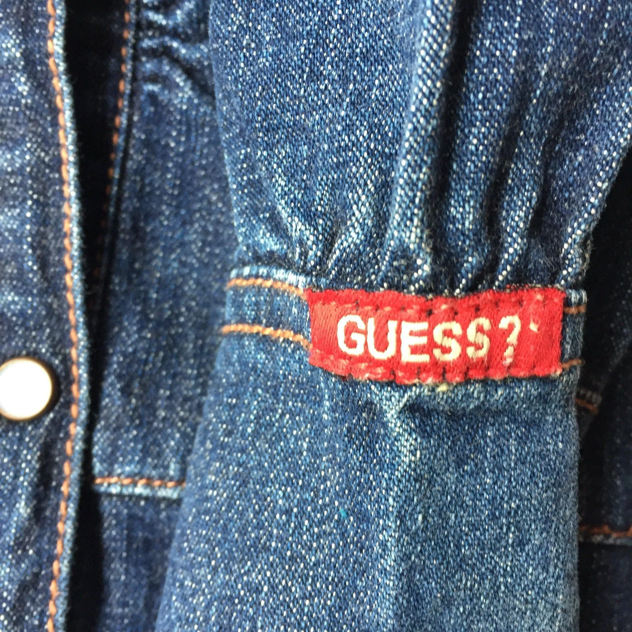Guess Toddler Denim Shirt dress - Size L (1 to 2Y)