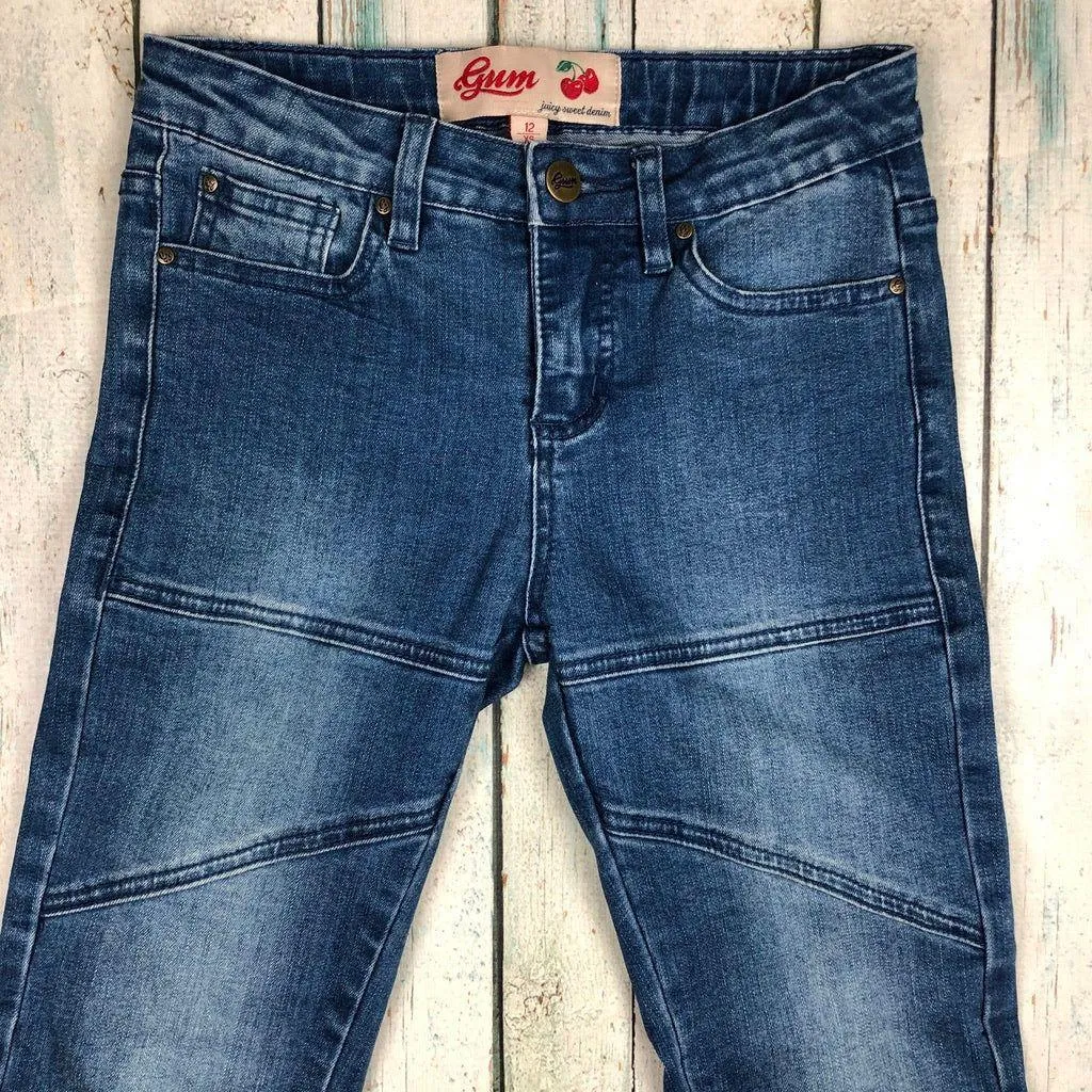 Gum Girls Stretch Panelled Skinny Jeans - Size  XS or 12Y