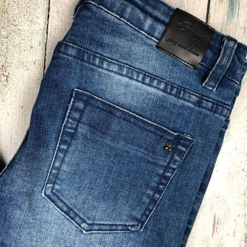 Gum Girls Stretch Panelled Skinny Jeans - Size  XS or 12Y