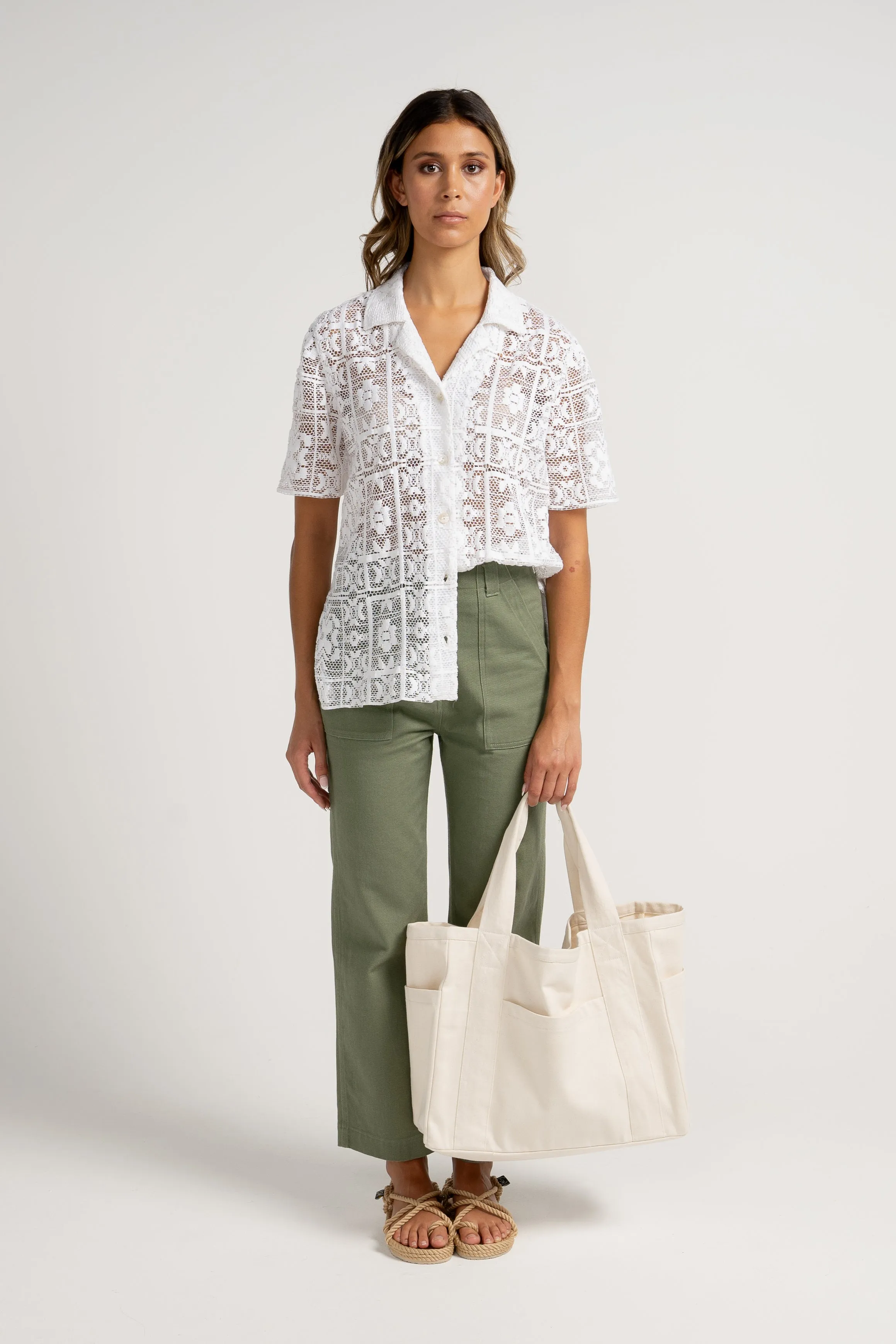 Lou Lace Shirt - White