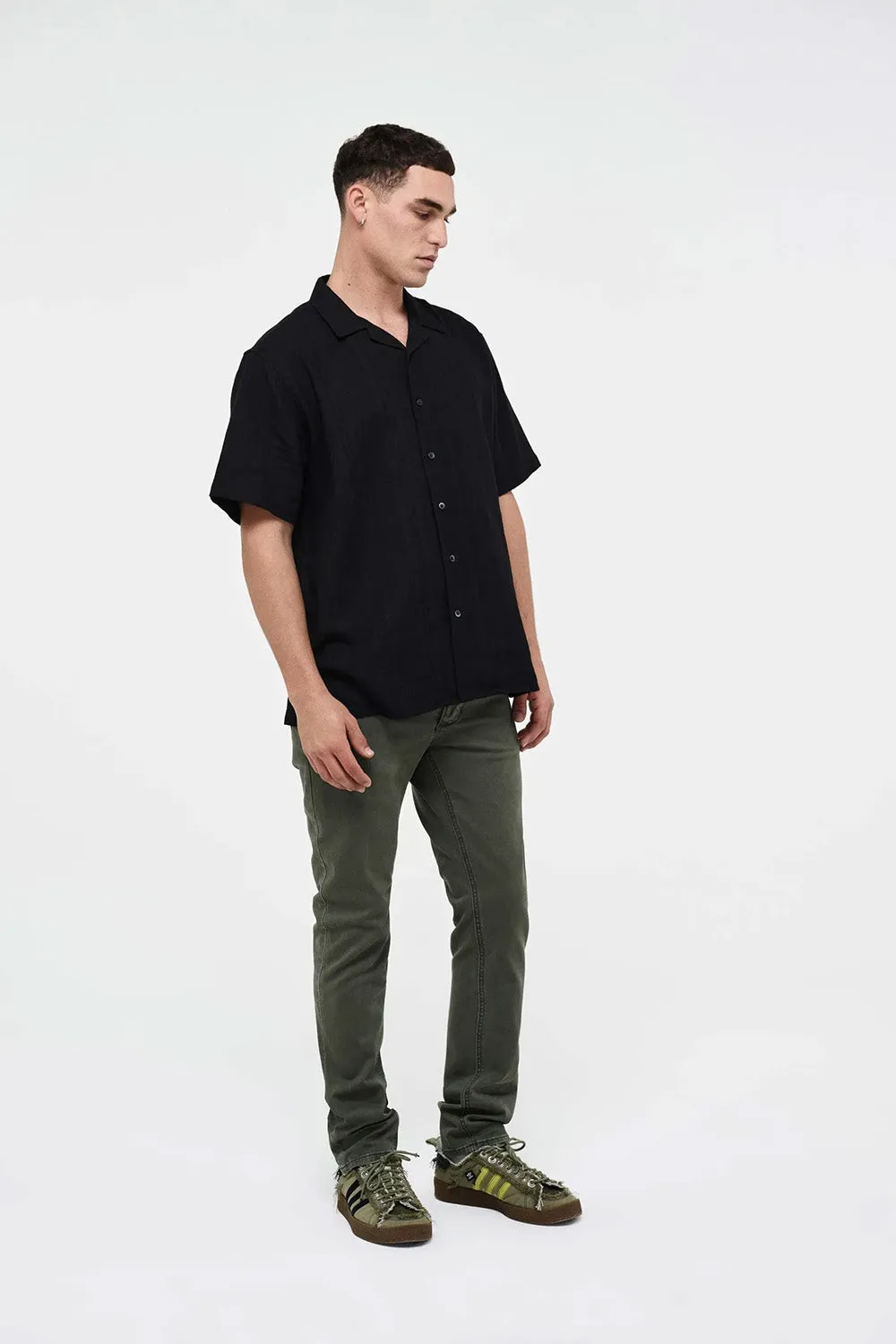 LOU SLIM TWILL - MILITARY