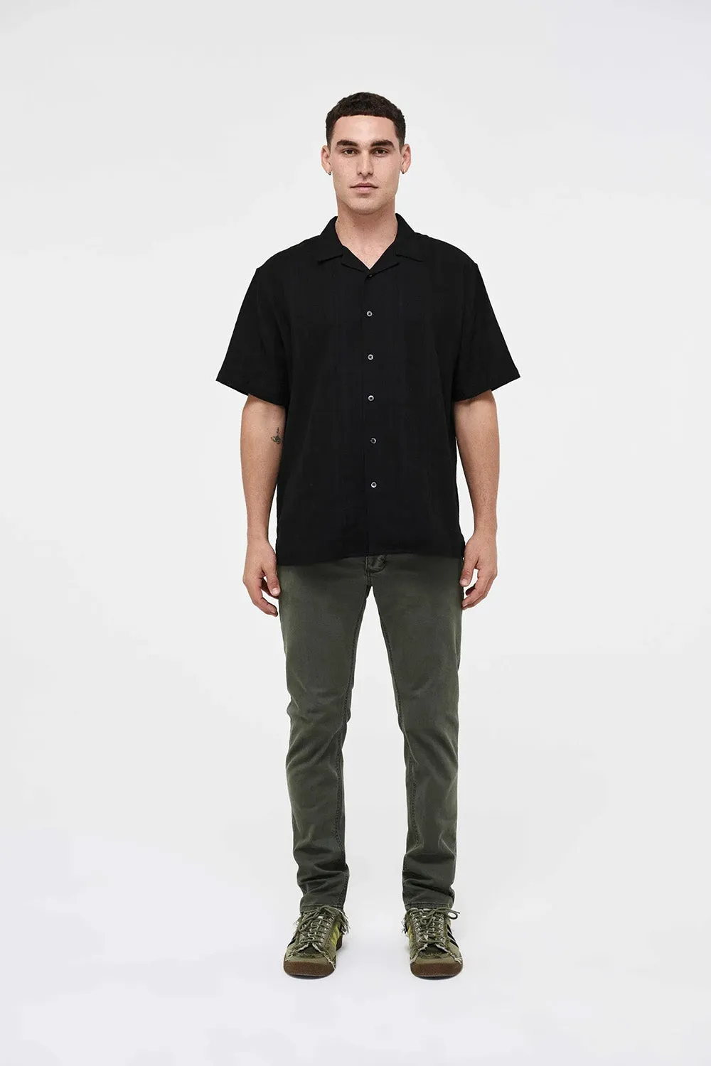 LOU SLIM TWILL - MILITARY