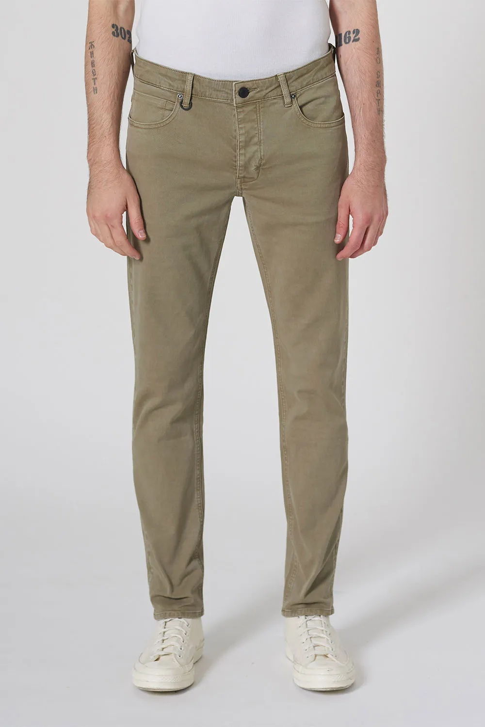 LOU SLIM TWILL - OLIVE