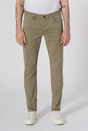 LOU SLIM TWILL - OLIVE