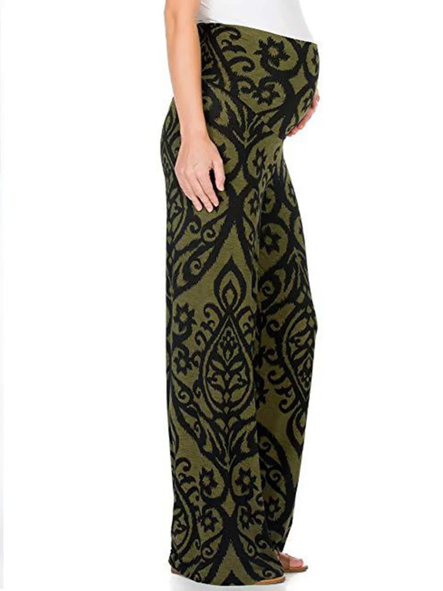 Maternity Comfortable Print Loose Trousers