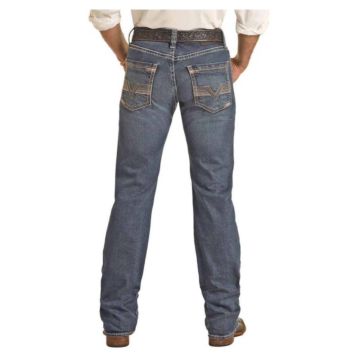 Men's Rock and Roll Slim Fit Straight Leg Jeans BM1RD03663