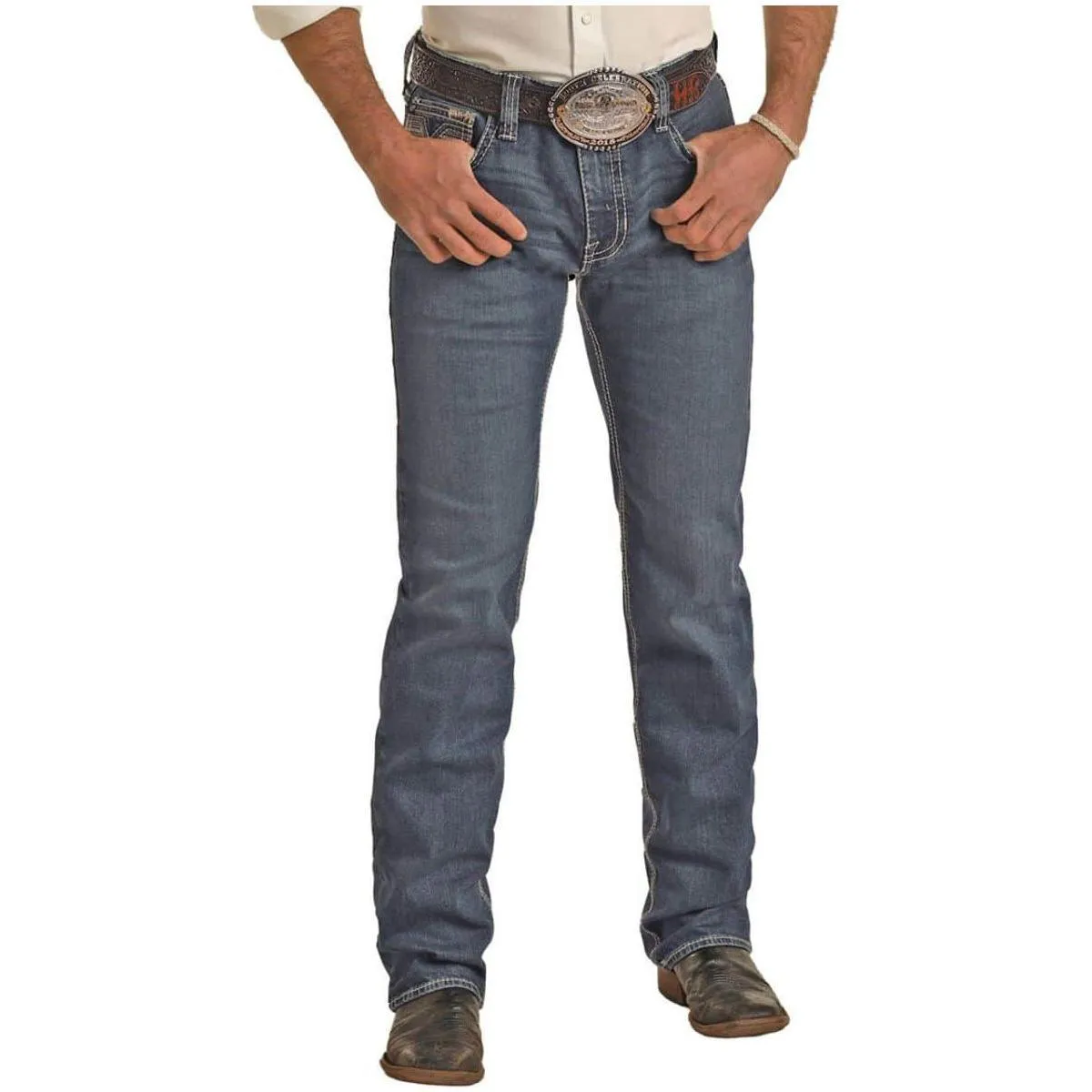 Men's Rock and Roll Slim Fit Straight Leg Jeans BM1RD03663