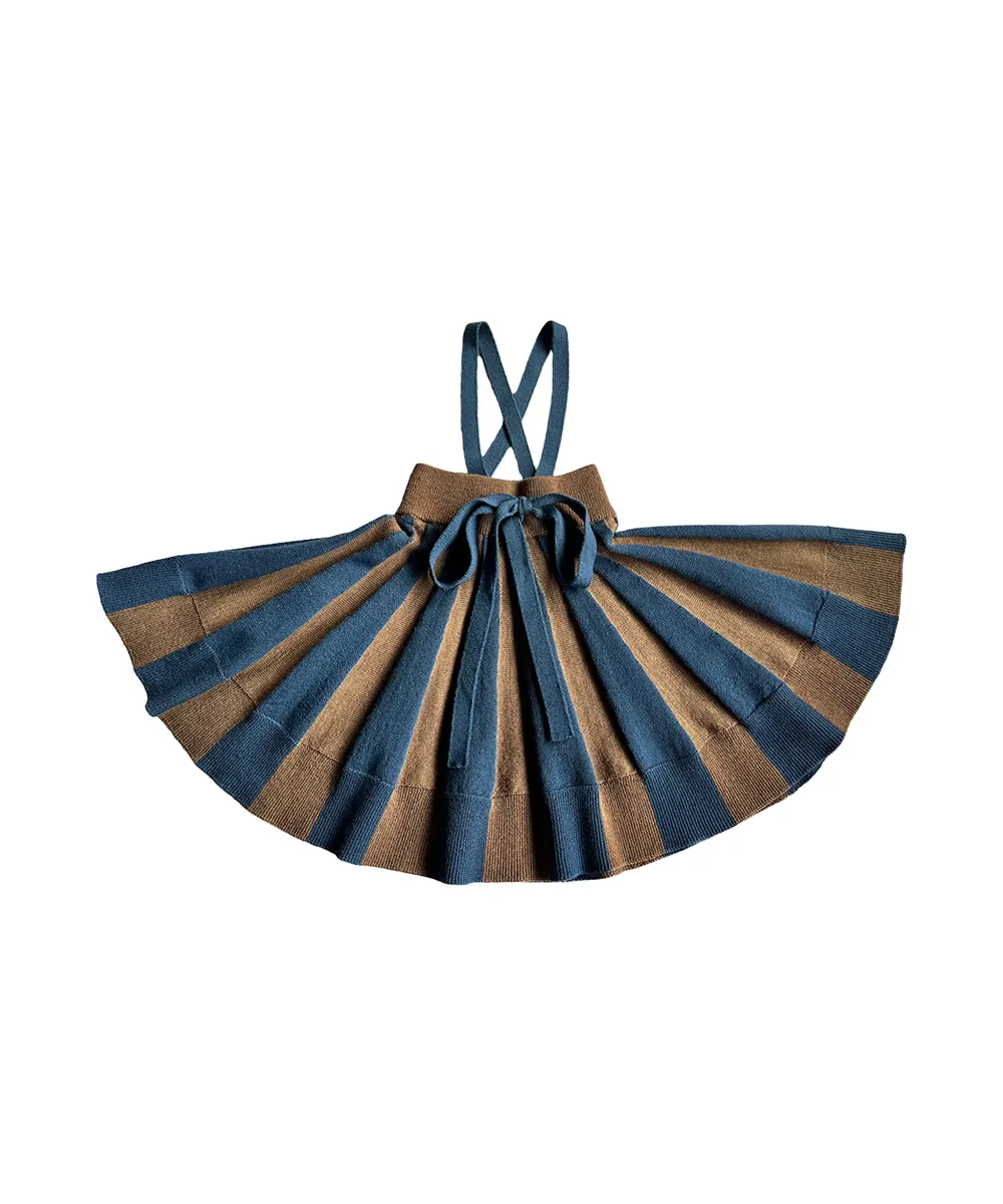 Moonbeam Skirt - Pecan / Azurite Blue - Child