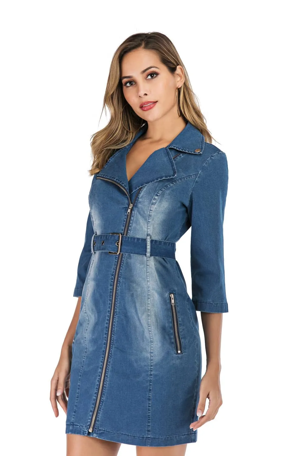 Stretch denim dress