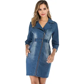 Stretch denim dress