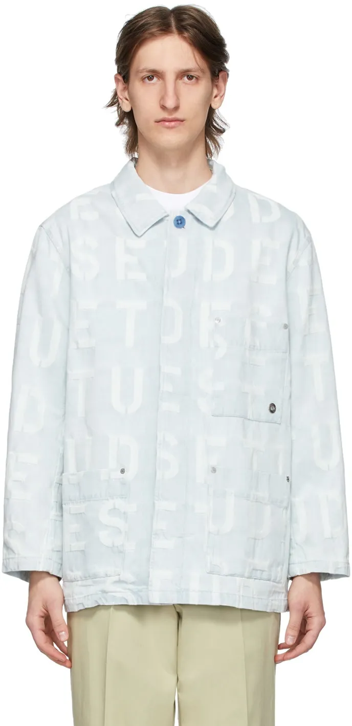 Ã‰tudes Blue Denim Jacquard Excursion Jacket