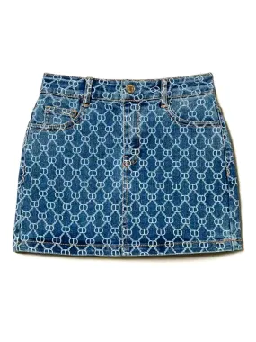 Twinset Girl's stretch denim miniskirt-251GJ2511