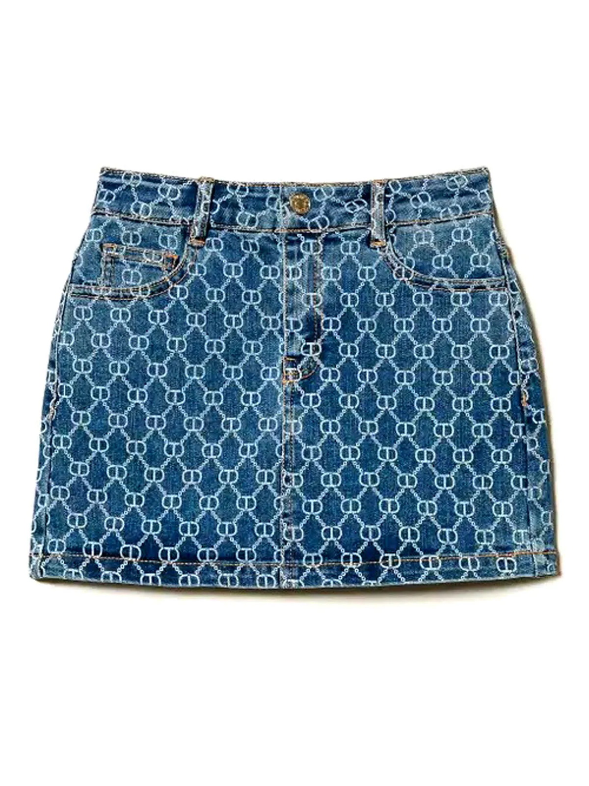 Twinset Girl's stretch denim miniskirt-251GJ2511